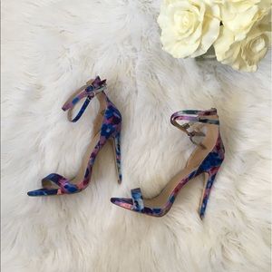 Multicolour Floral Strappy Heels Sz 7